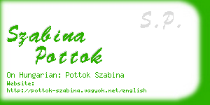 szabina pottok business card